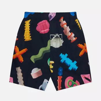 Мужские шорты Edwin Modular All Over Print Crepe, цвет чёрный, размер XXL