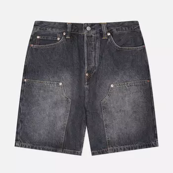 Мужские шорты Evisu Heritage Worker Denim, цвет чёрный, размер 30