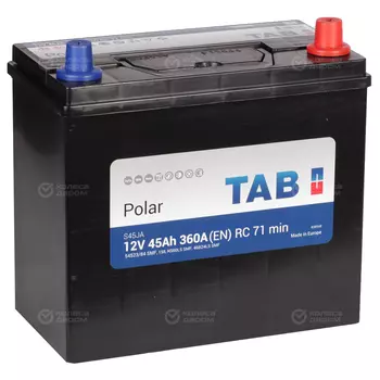 Автомобильный аккумулятор Tab Asia Polar JIS 45 Ач обратная полярность B24L