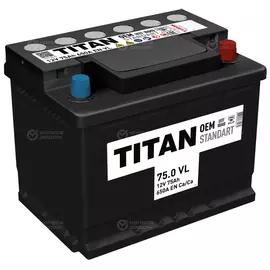 Автомобильный аккумулятор Titan Standart 75 Ач обратная полярность L3