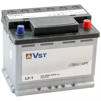 Автомобильный аккумулятор VST 60 Ач обратная полярность L2