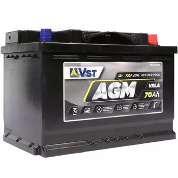 Автомобильный аккумулятор VST 70 Ач обратная полярность L3
