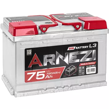 Автомобильный аккумулятор ARNEZI 75 Ач прямая полярность L3
