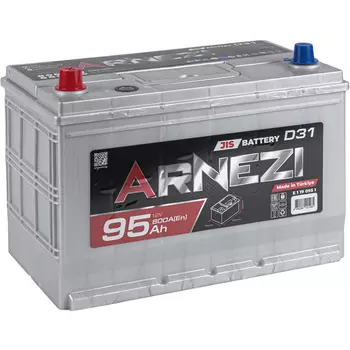 Автомобильный аккумулятор ARNEZI JIS 95 Ач прямая полярность D31R