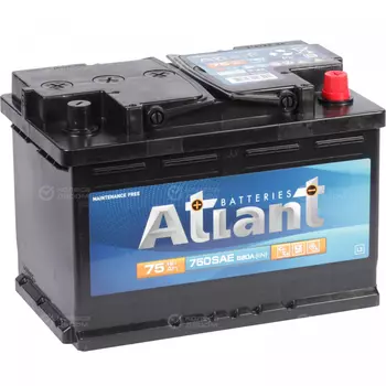 Автомобильный аккумулятор Atlant 75 Ач обратная полярность L3