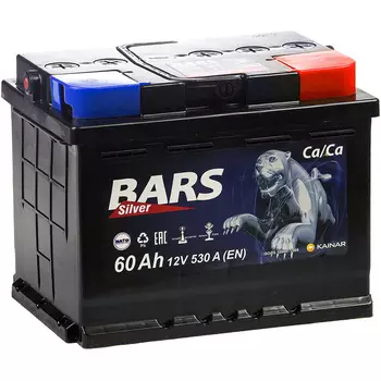 Автомобильный аккумулятор Bars Bars Silver 60 Ач обратная полярность L2