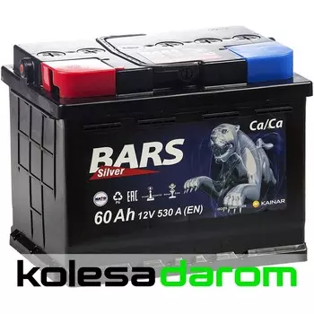 Автомобильный аккумулятор Bars Bars Silver 60 Ач прямая полярность L2