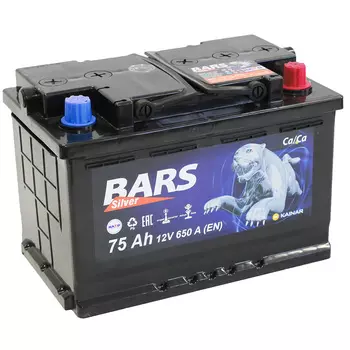 Автомобильный аккумулятор Bars Bars Silver 75 Ач обратная полярность L3