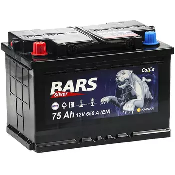 Автомобильный аккумулятор Bars Bars Silver 75 Ач прямая полярность L3