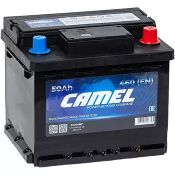 Автомобильный аккумулятор Camel 50 Ач обратная полярность L1