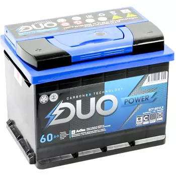 Автомобильный аккумулятор Duo Power 60 Ач прямая полярность L2