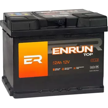 Автомобильный аккумулятор Enrun Top 52 Ач обратная полярность LB1