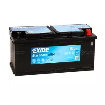 Автомобильный аккумулятор Exide Start-Stop AGM 105 Ач обратная полярность L6
