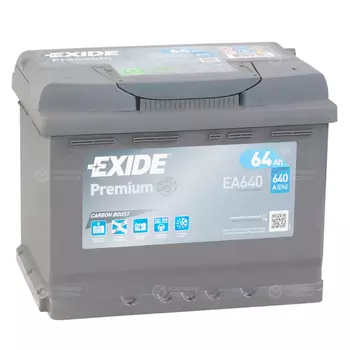 Автомобильный аккумулятор Exide Premium 64 Ач обратная полярность L2