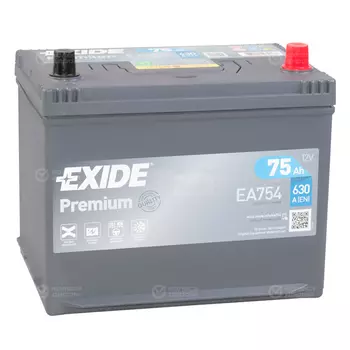 Автомобильный аккумулятор Exide 75 Ач обратная полярность D26L