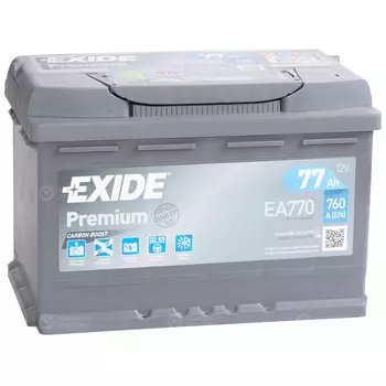Автомобильный аккумулятор Exide Premium 77 Ач обратная полярность L3