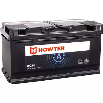 Автомобильный аккумулятор Howter AGM 95 Ач обратная полярность L5