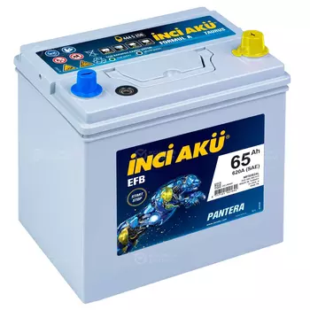 Автомобильный аккумулятор Inci Aku Nanogold EFB 65 Ач обратная полярность D23L