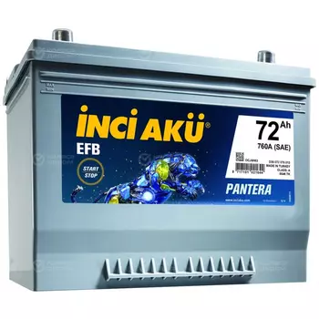 Автомобильный аккумулятор Inci Aku Nanogold EFB 72 Ач обратная полярность D26L