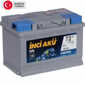 Автомобильный аккумулятор Inci Aku 72 Ач обратная полярность L3