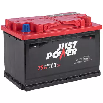 Автомобильный аккумулятор Just Power POWER 75 Ач обратная полярность L3
