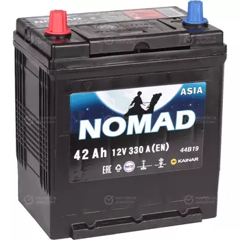 Автомобильный аккумулятор Nomad 42 Ач прямая полярность B19R