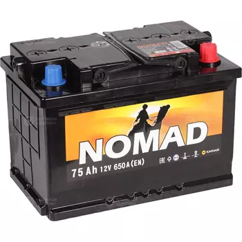 Автомобильный аккумулятор Nomad 75 Ач обратная полярность L3