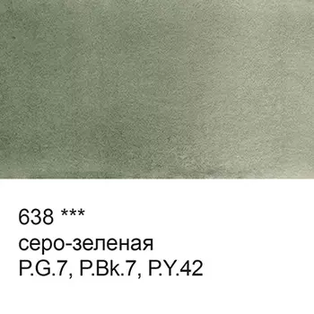 Акварель "VISTA-ARTISTA" Studio кювета 2,5 мл, цв. 638 серо-зеленая