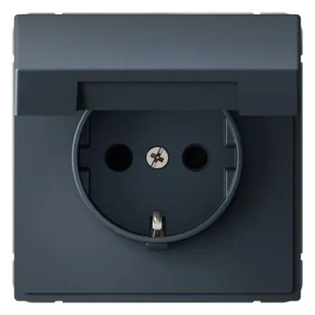 Розетка с заземлением Systeme Electric GAL000746 ArtGallery со шторками с крышкой, 16А, IP20, механизм, грифель