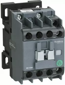Контактор Systeme Electric MC1E09Q7 MC1E 3P 9A НО+НЗ 380V/400V 50/60ГЦ (LC1E0910Q5)