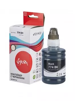 Контейнер с чернилами Sakura C13T77414A (774 BK) для Epson M100/M101/M105/M200/M201/M205/L655/L605/L1455, Workforce M200, EcoTank ET-4550, черный, пиг