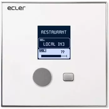 Контроллер Ecler eMCONTROL1 1-кнопочный настенный с плавной регулировкой и LCD-экраном