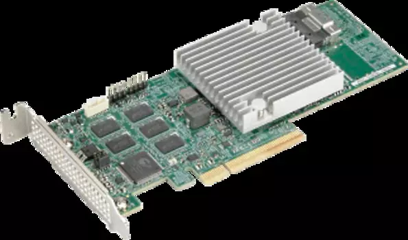 Контроллер Supermicro AOC-S3908L-H8IR-16DD-O 8*SAS3/SATA, до 16 накопителей через экспандер, SlimSAS x8 SFF-8654