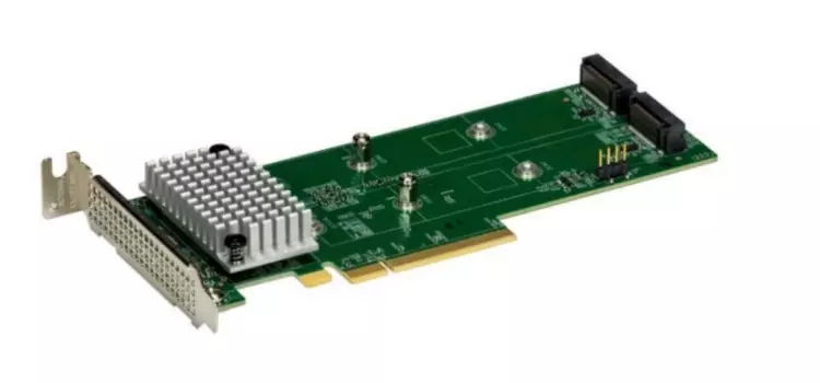 Контроллер Supermicro AOC-SLG4-2H8M2-O Low Profile 2x PCIe Gen 4 Hybrid NVMe/SATA M.2 RAID