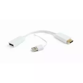 Конвертер интерфейсов Cablexpert HDMI - DisplayPort белый, 5 VDC/1A, 15см