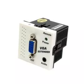 Конвертер Lanmaster LAN-SIP-23VGA/RX-WH RJ45-VGA, приемник, без блока питания, формата Mosaic, 45x45мм, белый