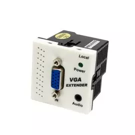 Конвертер Lanmaster LAN-SIP-23VGA/TX-WH RJ45-VGA, передатчик, без блока питания, формата Mosaic, 45x45мм, белый