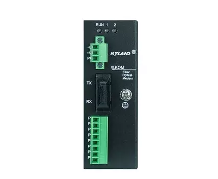 Конвертер промышленный Kyland KOM200 302110006 1 100Base-FX single mode fiber port, SC connector, 1310nm, 40km, 1 RS232 serial port, 1 RS422 serial po