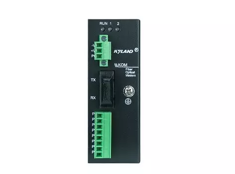 Конвертер промышленный Kyland KOM200 302110007 1 100Base-FX single mode fiber port, FC connector, 1310nm, 40km, 1 RS232 serial port, 1 RS422 serial po