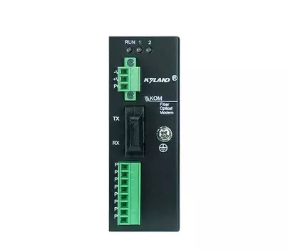 Конвертер промышленный Kyland KOM200 302110008 1 100Base-FX multi mode fiber port, SC connector, 1310nm, 5km, 1 RS232 serial port, 1 RS422 serial port