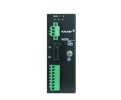 Конвертер промышленный Kyland KOM200 302110018 1 100Base-FX single mode fiber port, ST connector, 1310nm, 40km, 1 RS485 serial port, 2 RS232 serial po