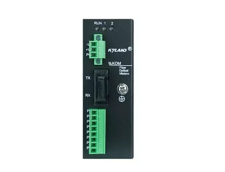 Конвертер промышленный Kyland KOM200 302110027 1 100Base-FX single mode fiber port, FC connector, 1310nm, 40km, 1 RS485 serial port, 2 RS232 serial po