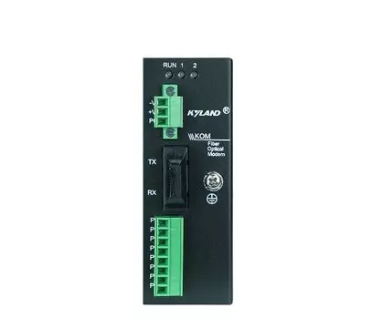 Конвертер промышленный Kyland KOM200 302110028 1 100Base-FX single mode fiber port, ST connector, 1310nm, 40km, 1 RS485 serial port, 2 RS232 serial po