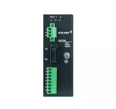 Конвертер промышленный Kyland KOM200 302110054 1 100Base-FX single mode fiber port, SC connector, 1310nm, 40km, 1 RS485 serial port, 2 RS232 serial po