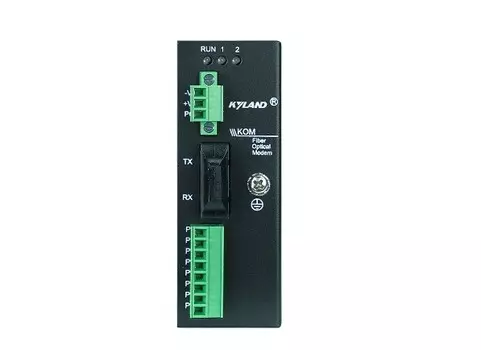 Конвертер промышленный Kyland KOM200 302110061 1 100Base-FX single mode fiber port, FC connector, 1310nm, 40km, 1 RS485 serial port, 2 RS232 serial po