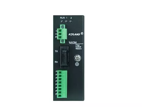 Конвертер промышленный Kyland KOM200 302110062 1 100Base-FX single mode fiber port, ST connector, 1310nm, 40km, 1 RS485 serial port, 2 RS232 serial po
