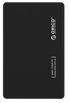 Контейнер Orico 2588US-BK для HDD/SSD 2,5". Материал корпуса ABS пастик (огнестойкий) (черный)