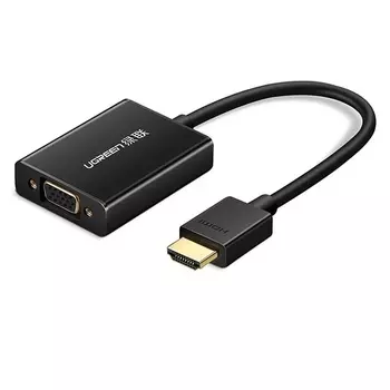 Конвертер UGREEN 40233 HDMI to VGA with audio, черный