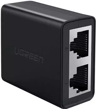 Конвертер UGREEN CM210 50923_ RJ 45 1 to 2 Ethernet Converter 2 шт, черный