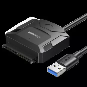 Конвертер UGREEN CR108 20611 USB to SATA, EU, цвет: черный